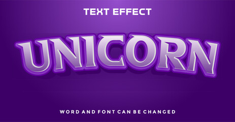 Unicorn editable text effect
