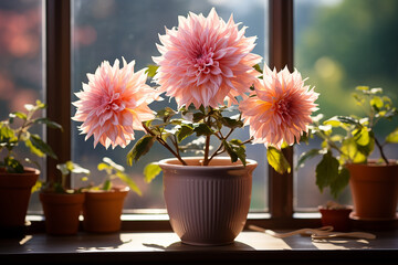 Realistic_photo_of_a_dahlia_flower_in_a_pot_in_the_morni