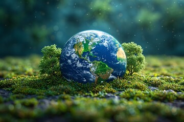 Obraz na płótnie Canvas Eco-Friendly Earth Day Celebration: A Sustainable Approach to Life Generative AI