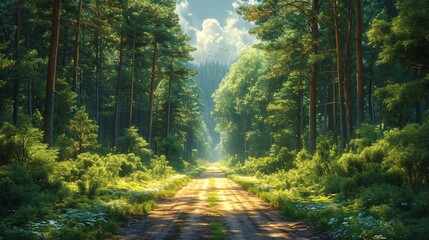 A Path Through the Forest: A Tranquil Escape from the Hustle and Bustle of Modern Life Generative AI