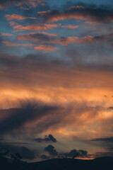 colorful sunset clouds background 