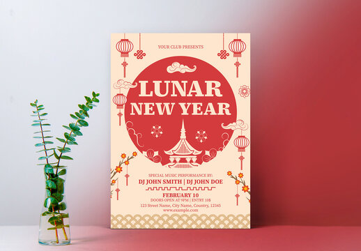 Lunar New Year Flyer Layout