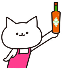 色加工ok　ねこ素材No.243 レッドペパーソース