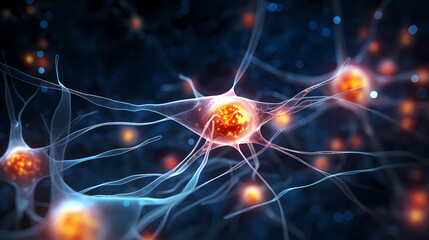 Virus cells abstract science concept, medical research background