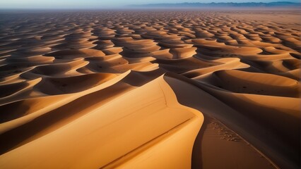 Sand dunes, Sahara Desert, Morocco, North Africa,  generative, AI. - obrazy, fototapety, plakaty