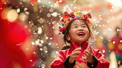 Obraz na płótnie Canvas Whimsically Captivating Photos of Chinese New Year Celebrations, Brimming with Joy and Magic
