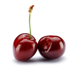 cherries isolated on white background