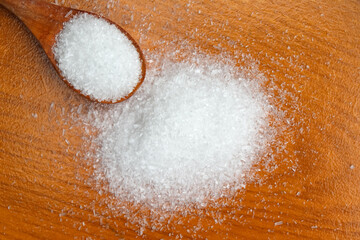 Monosodium glutamate on wood, Chemicals are used as raw material