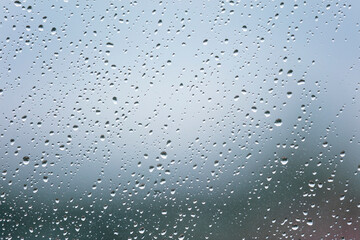 rain drops on the window surface