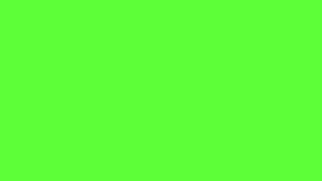 4K motion graphics animation of location map pin pointer icon on chroma key green screen background.