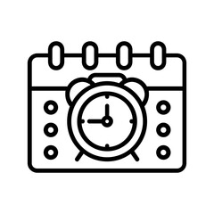Schedule line icon Illustration vector grapic
