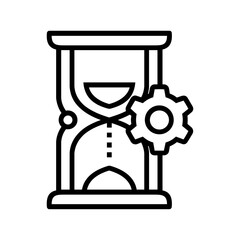 Hourglass line icon Illustration vector grapic