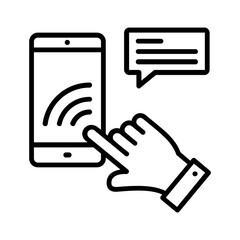 Smartphone line icon Illustration vector grapic