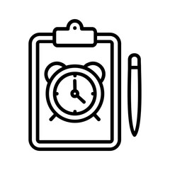 Planning line icon Illustration vector grapic