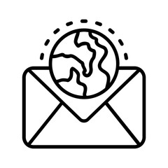 Email line icon Illustration vector grapic