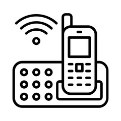 Phone line icon Illustration vector grapic