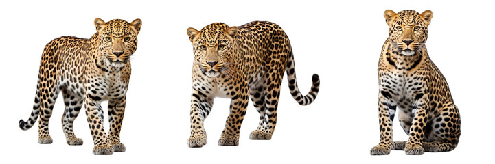 Leopard clip art set