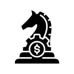 Strategy glyph icon Illustration vector grapic