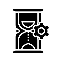 Hourglass glyph icon Illustration vector grapic