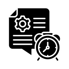 Deadline glyph icon Illustration vector grapic