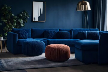 cozy blue couch