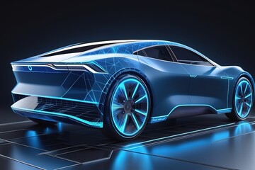 3d lowpolygon airplane rendering illustration on mobile  transportation online  futuristic element for premium product.AI generated