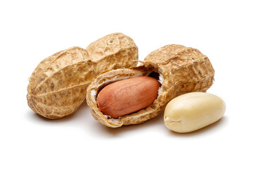 peanuts on white background - 717874042