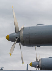 Naklejka na ściany i meble Airplane propeller with four blades .