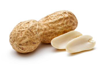 peanuts on white background - 717874672