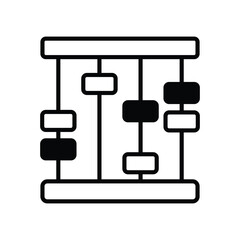 Abacus icon isolate white background vector stock illustration
