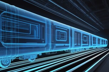 Naklejka premium 3d lowpolygon airplane rendering illustration on mobile transportation online futuristic element for premium product.AI generated