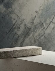 Concrete block wall with space for product