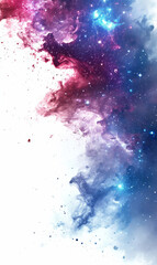 Fototapeta premium A colourful cosmic nebula with twinkling stars.