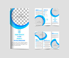 Creative Medical  Health Care Tri Fold Brochure Template Design Editable And Resizable