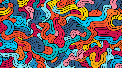 Obraz premium Abstract seamless doodle background, artistic backdrop