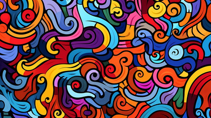 Cute graffiti art abstract background poster web page PPT, art background