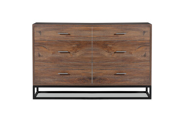 The dresser mirror isolated on the white background
