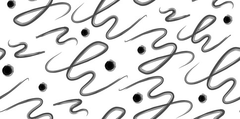 smooth lines, shape, circle, doodle, dot. abstract background in a minimalist style. hand-drawn, ink monochrome pattern for print, paper, web design. modern  art illustration.