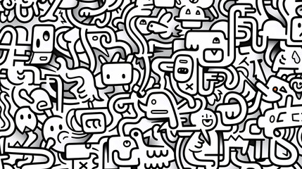 Fototapeta premium Cute graffiti art abstract background poster web page PPT, art background