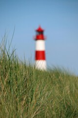 Red Lighthouse on the island of Sylt in North Frisia, Schleswig-Holstein, Germany
