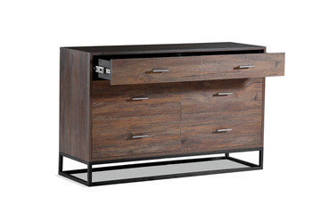 The dresser mirror isolated on the white background
