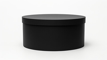 Black closed Styrofoam box isolated on white background