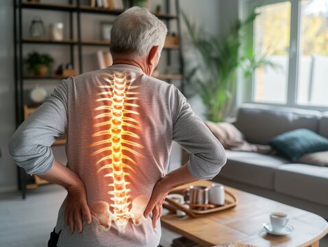 Back pain concept. Lumbalgia.