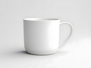 Obraz premium 3D blank white cup mockup on isolated background