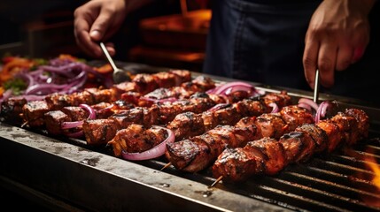 meat on the grill