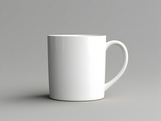 Obraz premium 3D blank white cup mockup on isolated background