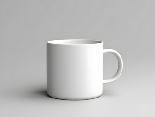 Obraz premium 3D blank white cup mockup on isolated background