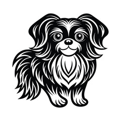 Pekingese graphic vector EPS