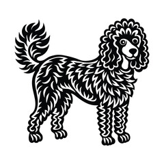 Poodle graphic vector EPS