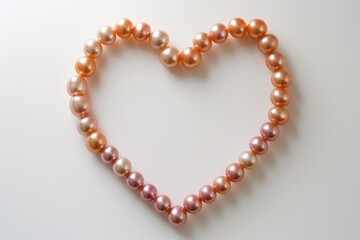 Obraz premium Valentine's Day moment, A heart-shaped arrangement of vibrant pink and gold spheres creates a visually striking and symbolic representation of love and affection. Ai generate